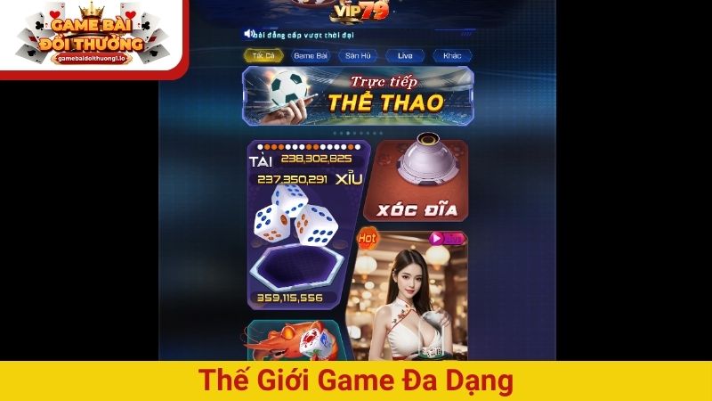 Thế giới game đa dạng
